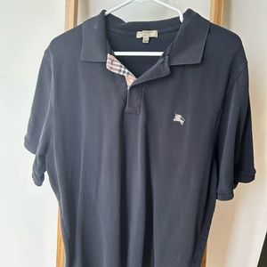 Burberry London Black Polo Short Sleeve Shirt - Men's Size XXL Good C…